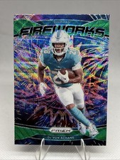 DEVON ACHANE 2024 Panini Prizm Fireworks Insert Green Wave Parallel #12 Dolphins