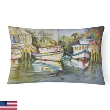 Caroline's Treasures JMK1047PW1216 Fish Market Canvas Fabric Decorative Pillow