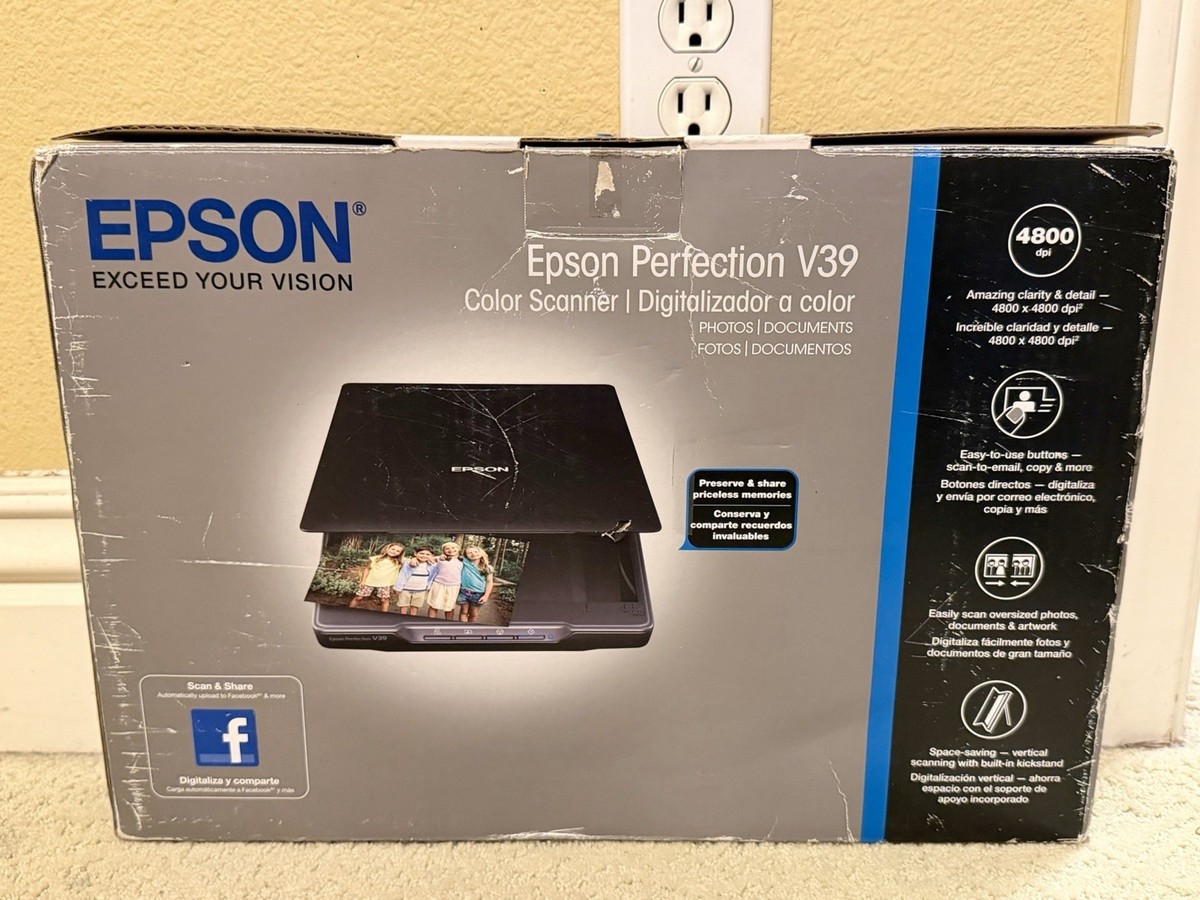 Epson Perfection V39 Flatbed Scanner - Black for sale online | eBay