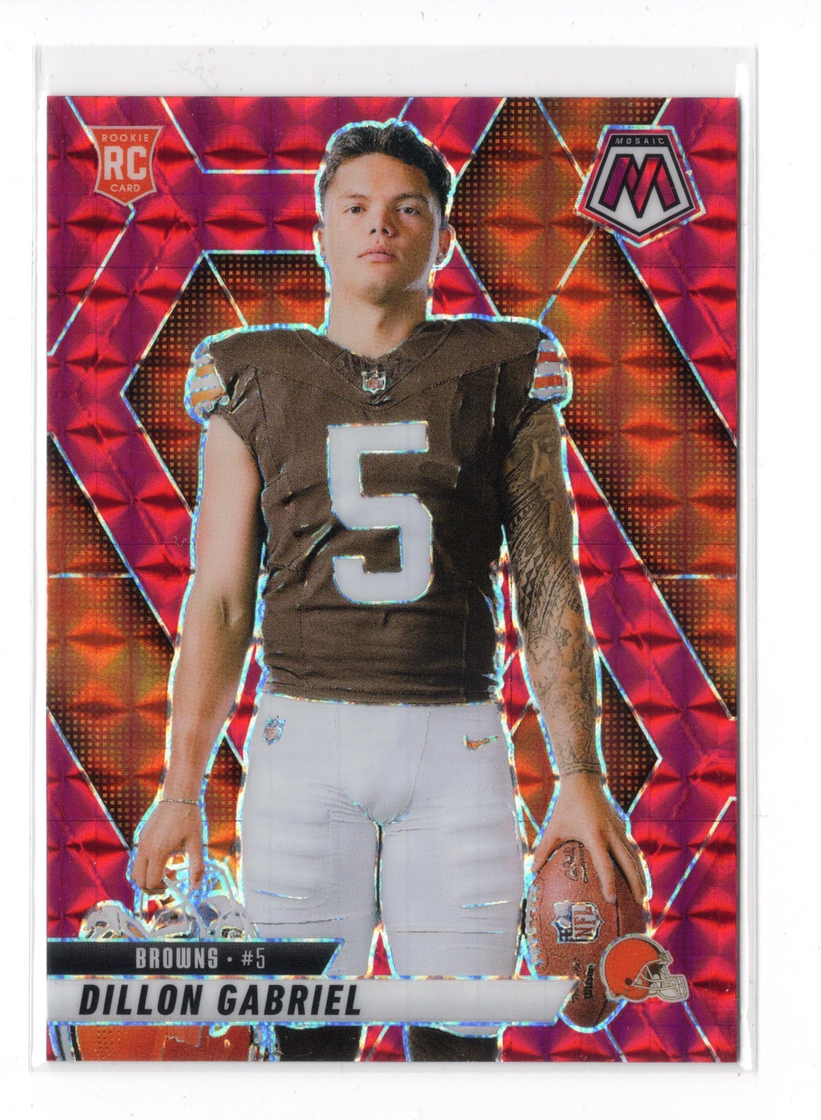 2025 Panini Mosaic Dillon Gabriel VARIATION RED MOSAIC PRIZM RC #277 BROWNS