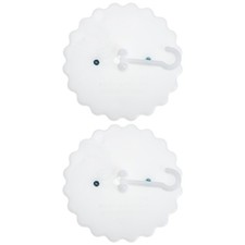 2 Sets Mosquito Net Support Hooks Ceiling Cup White PU Material Holder