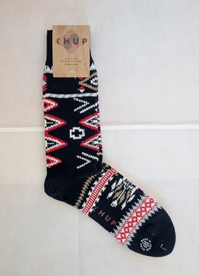 NEW CHUP Ganado Fair Isle Midnight Navy Red KNITTED Socks - One Size