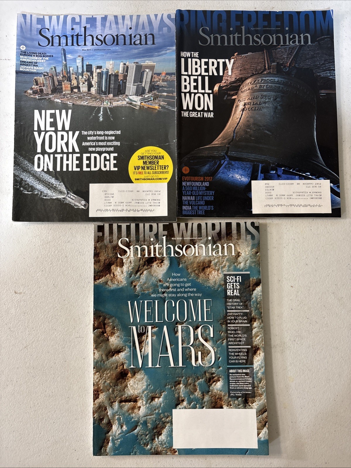 Smithsonian Magazine Lot of 3 Issues 2016 2017