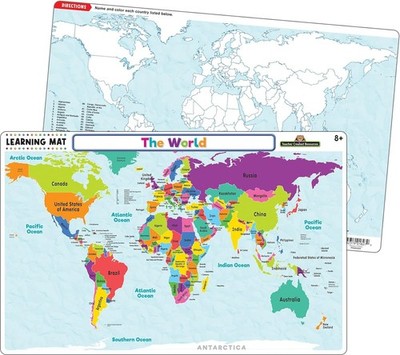 Teacher Created Resources World Map Learning Mat
