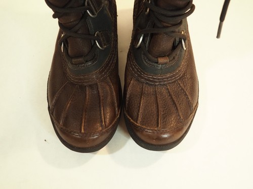 Botas Ugg Altas Negras Piel de Oveja Top Cuero Marrón Invierno Pato, Talla 6 (EE. UU.) - Imagen 5 de 13