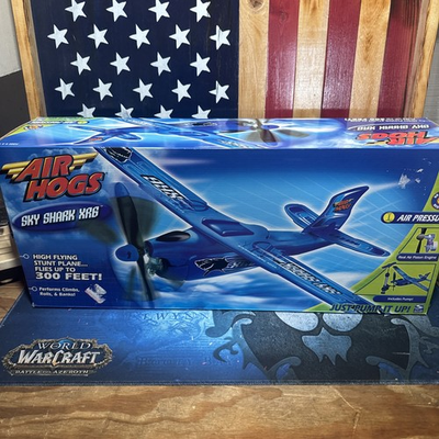 #ad #ad 1998 Air Hogs Air Pressure Engines Sky Shark Plane NEW IN BOX Real Flying $109.99