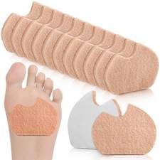 24 Pieces Foot Pads for Dancer Sesamoiditis 8.7 x 7 x 0.5 cm, Beige