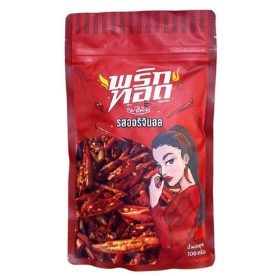 Mae E Pim Original Thai Fried Chili Crispy Snack Spicy Garlic Thailand 100g x 4