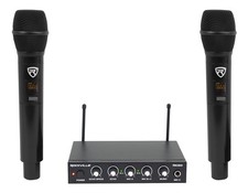 Rockville RKI60 Dual UHF 8 Chan Wireless Microphone Karaoke Interface Mic Mixer