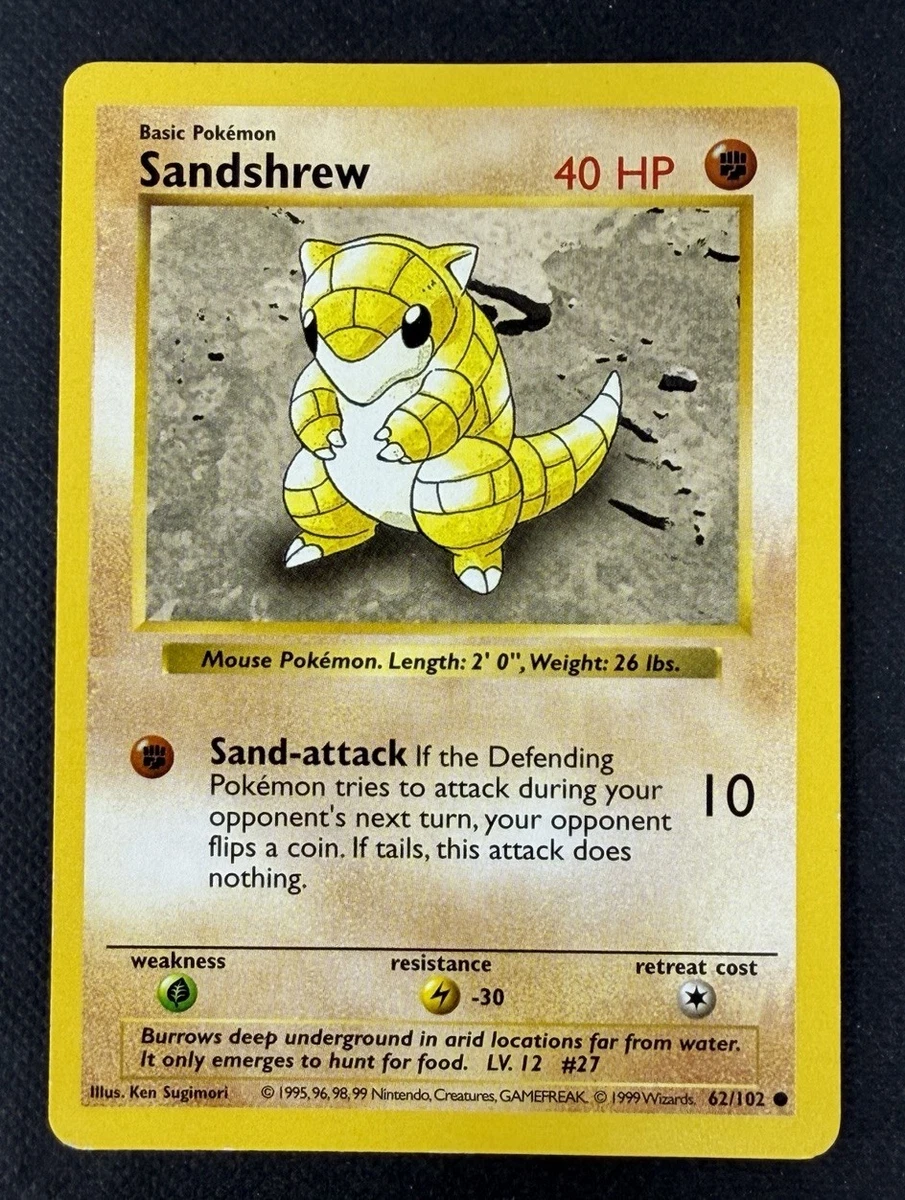 Sandshrew サンド ● Shadowlessシャドウレス　ウィザーズ② Sandshrew 062/102 Base Set (Shadowless) for sale | eBay