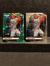 2025 Panini Prizm Baseball Thomas Saggese Green Cracked Ice and Base