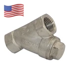 US STOCK 1/2" 1/2 in Stainless Steel 316 Y Strainer Mesh Filter Valve NPT Female
