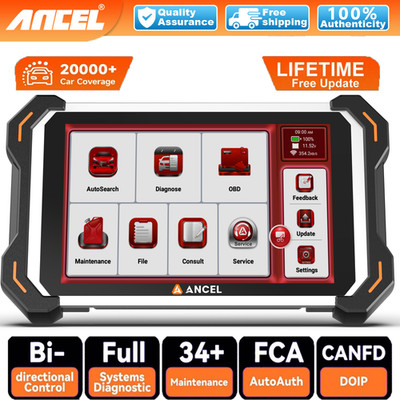 ANCEL Bidirectional OBD2 Scanner Automotive Car Diagnostic Tool OIL ABS SAS DOIP