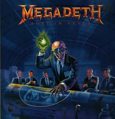 LP Megadeth Rust In Peace 1ST EU PRESS ON CAPITOL WITH RAINBOW RIM LABEL