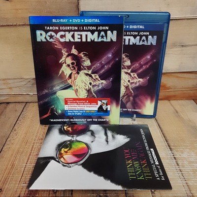 Rocketman Blu-ray DVD Used Elton John Biopic Taron Egerton Slipcover