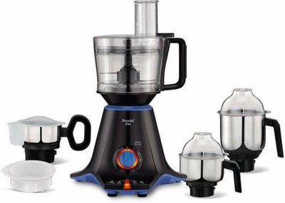 Preethi Zion MG-227/MG227 750 Entsafter Mixer Mahlwerk (4 Gläser, schwarz)