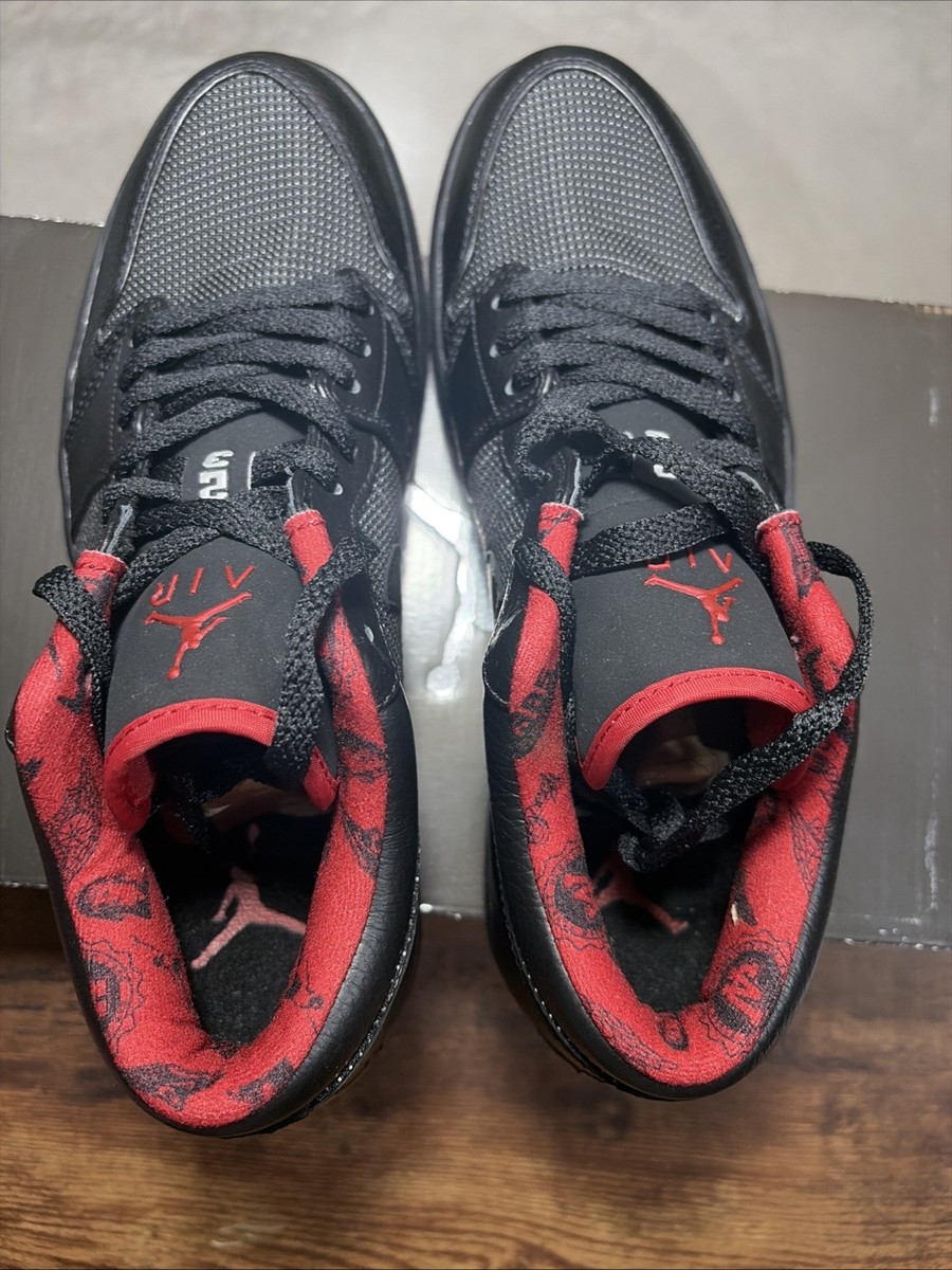 Size 9.5 - Air Jordan 1 Retro Low Black Silver Red 309192-001 OG