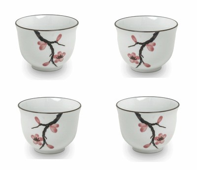 031 Teetasse Mocca Espresso Kaffe Tasse Sakura weiss 4 er Set