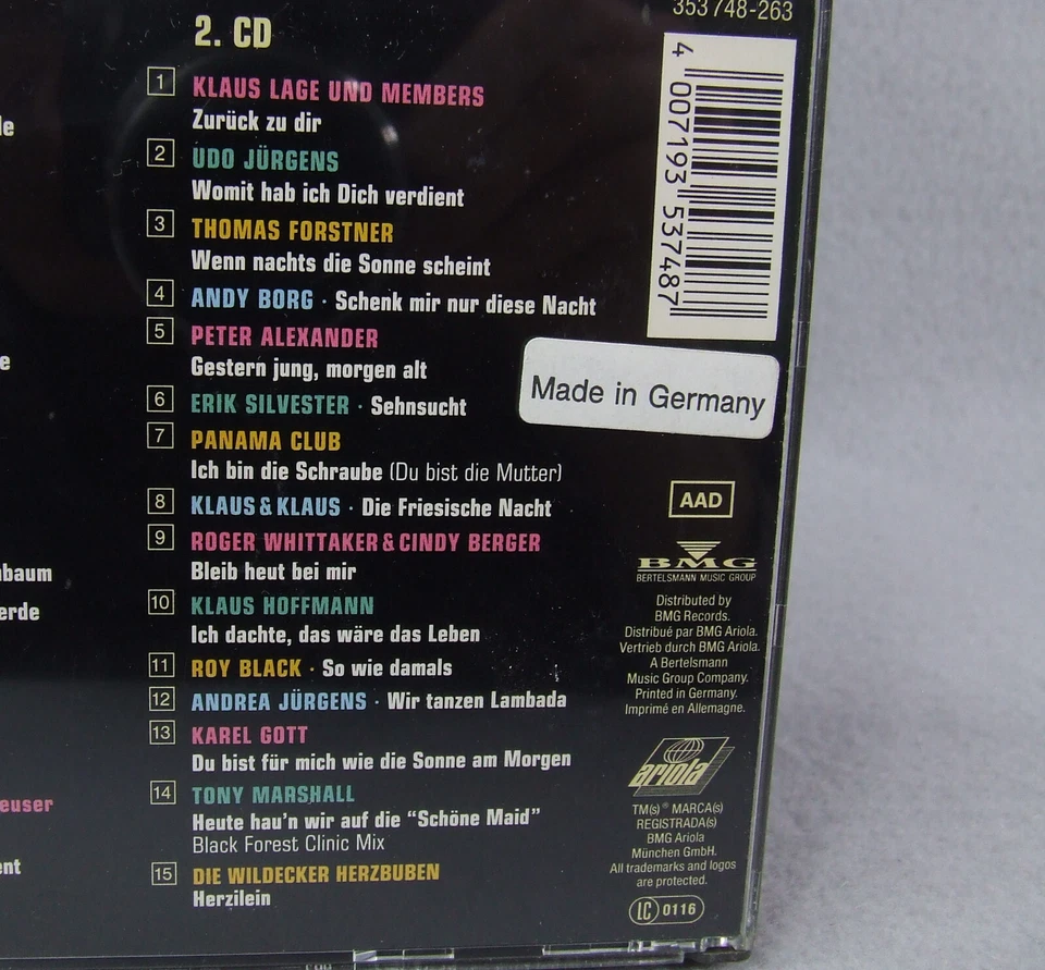 German Super Hits 1990 (2 CD Set) Peter Maffay, Claudia Jung, Pe Werner Foto 4 de 4