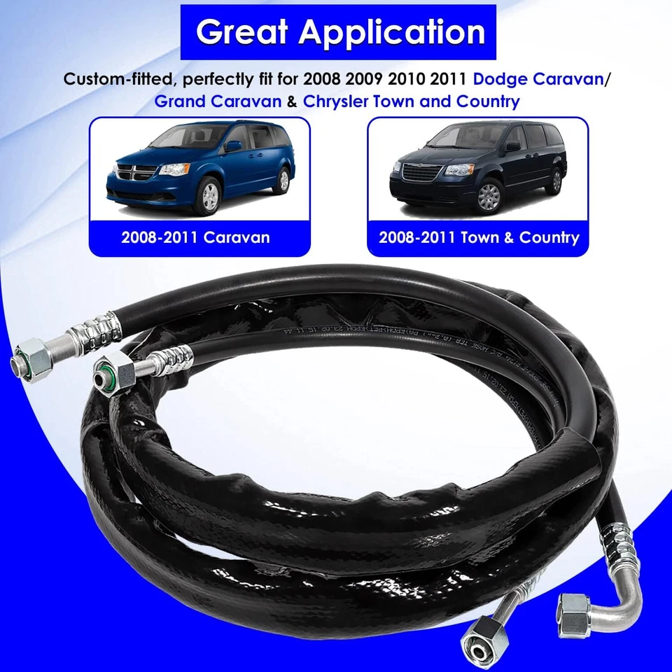 For 2008-2011 Dodge Grand Caravan, Chrysler Town Rear A/C Line Hoses Set C4677 Foto 2 de 4