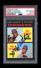 BOBBY VALENTINE SIGNED 1971 TOPPS ROOKIE CARD PSA/DNA AUTOGRAPHED LA DODGERS
