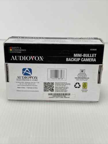 Audiovox Mini-Bullet Backup Camera ACA600 Safety & Convenience Systems NEW - Picture 3 of 5