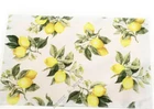 1 Single Polyester Placemat Yellow Lemons Citrus Fruit Tuscan Summer 12”x18”