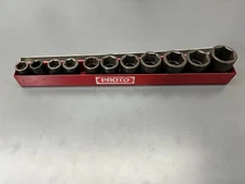 PROTO PROFESSIONAL USA 1/2" DRIVE SAE 6PT IMPACT SOCKET SET W TRAY - READ DESC