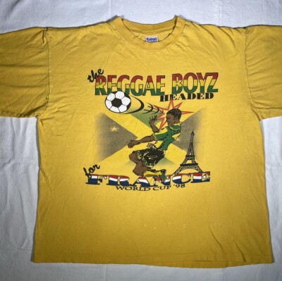 Rare Vintage 1998 France World Cup Jamaica Reggae Boyz T Shirt