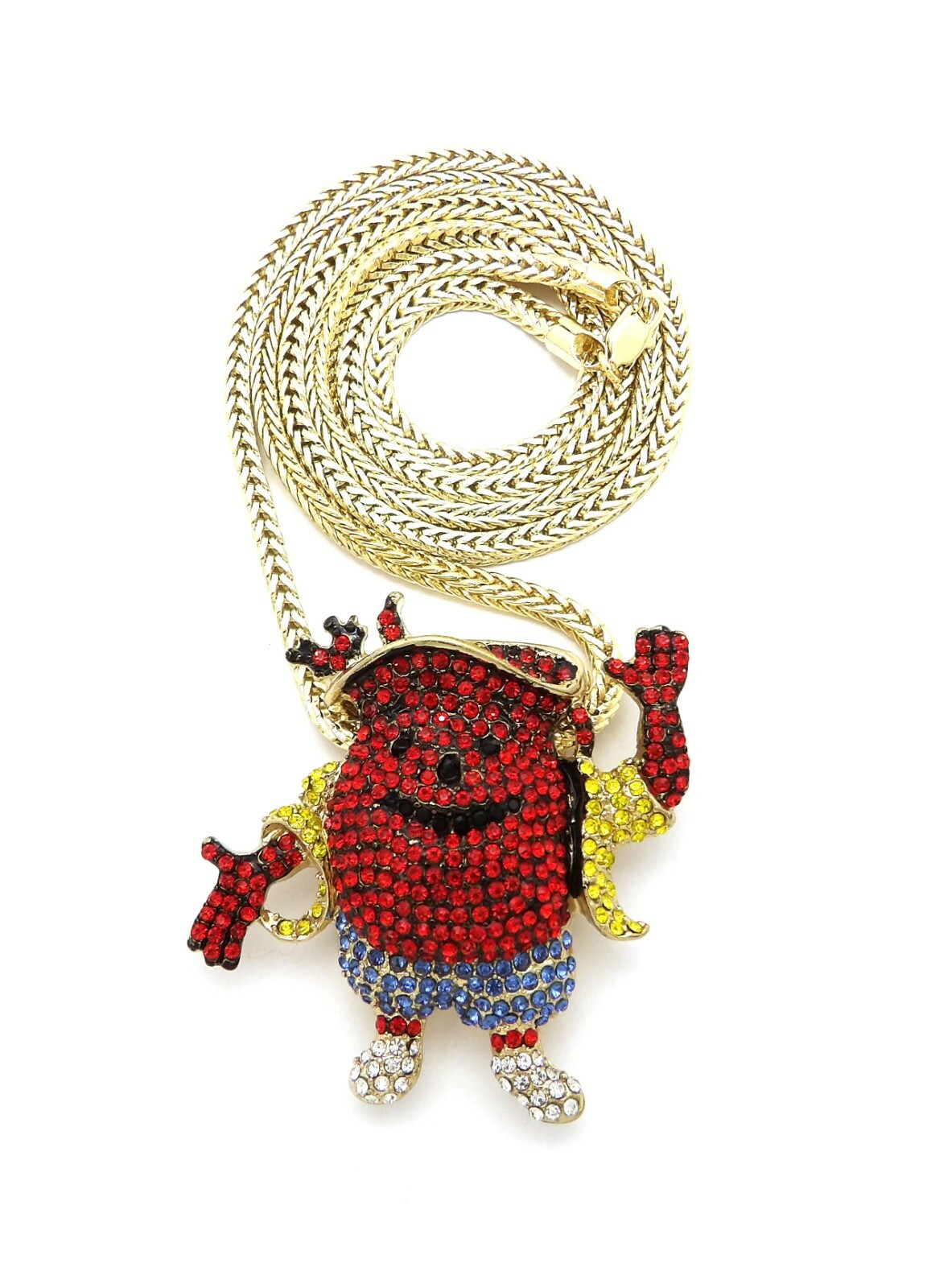 Kool Aid Chain Mens Hip Hop Ice Bling Kool Aid Pendant With 36