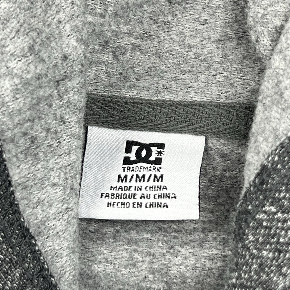 DC Shoe Co Hoodie Shirt Mens Medium Gray Cotton Long Sleeve Skate - Image 4 of 4
