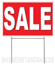 18x12 Inch SALE Yard Sign with Stake - rb1s