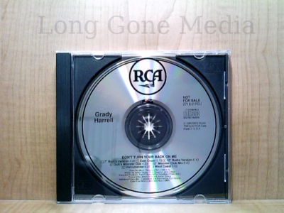 Don't Turn Your Back On Me by Grady Harrell (CD, Promo, Maxi, 1990