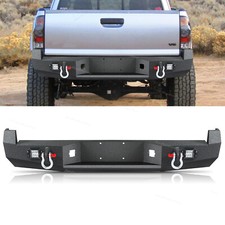 Fit For Toyota Tacoma 2005-2015 Offroad Steel Rear Bumper W License Plate Hole