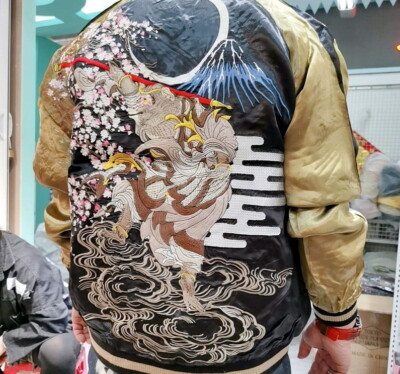 souvenir jacket Indian motif / スカジャン Mens Souvenir Jacket