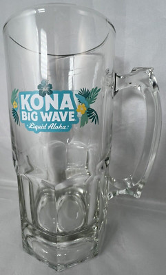 KONA BREWING BIG WAVE LIQUID ALOHA 1 Liter 34oz Super Mug BIG KAHUNA BEER GLASS