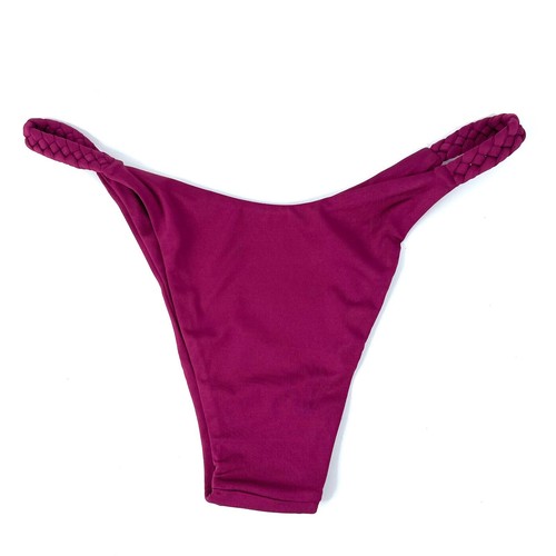 Sylk Swim Adeline Braided High Cut Bikini Bottom Swimwear Flambe Size 2XL New - Picture 2 of 7