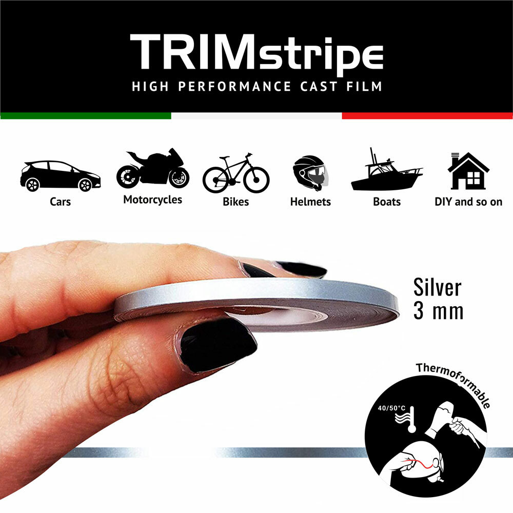 Striscia Decorativa 10M 12Mm Ologramma Argento Auto Moto - Foto 11