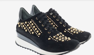 Sneaker Damen von Loriblu (Italy), GR: 39, schwarzes Veloursdleder, NEUWERTIG