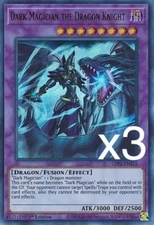 3X Yugioh Dark Magician the Dragon Knight GFP2-EN125 Ultra Rare 1st Edition NM
