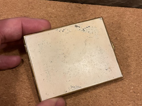 1920er Japan inspiriert Made in USA PUDER KOMPAKT schweres MESSING - Bild 6 von 17