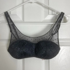 Victoria's Secret Gray Mesh Lace Bralette Women Size XS