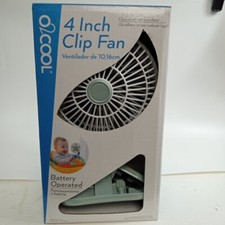 O2COOL 4 INCH CLIP FAN BATTERY OPERATED CLIPS ON ALMOST ANYWHERE BRAND NEW