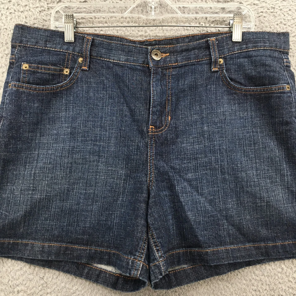 Calvin Klein Carson Mom Shorts Womens 16 (actual 39x5.5) Blue Denim High Rise - Image 2 of 4