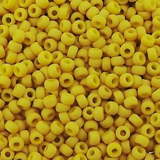 Miyuki Round Seed Beads Size 11/0 Canary / Yellow Mustard 24 Grams 5 Inch Tube