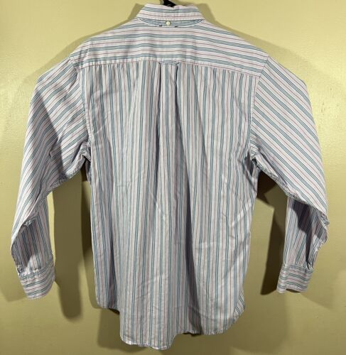 izod saltwater long sleeve button down stripe men’s size medium shirt - Picture 4 of 9