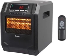ZOKOP HT1188N 1500W Quartz Tube Heater, Digital Room Heater, Black New L1