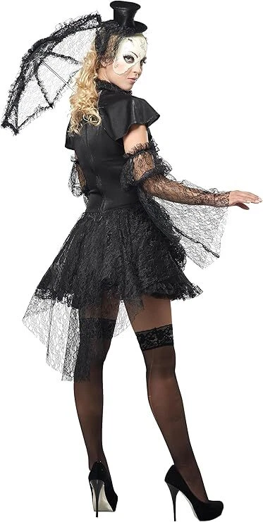 Muñeca gótica victoriana fantasma de la ópera disfraz adulto Foto 2 de 2