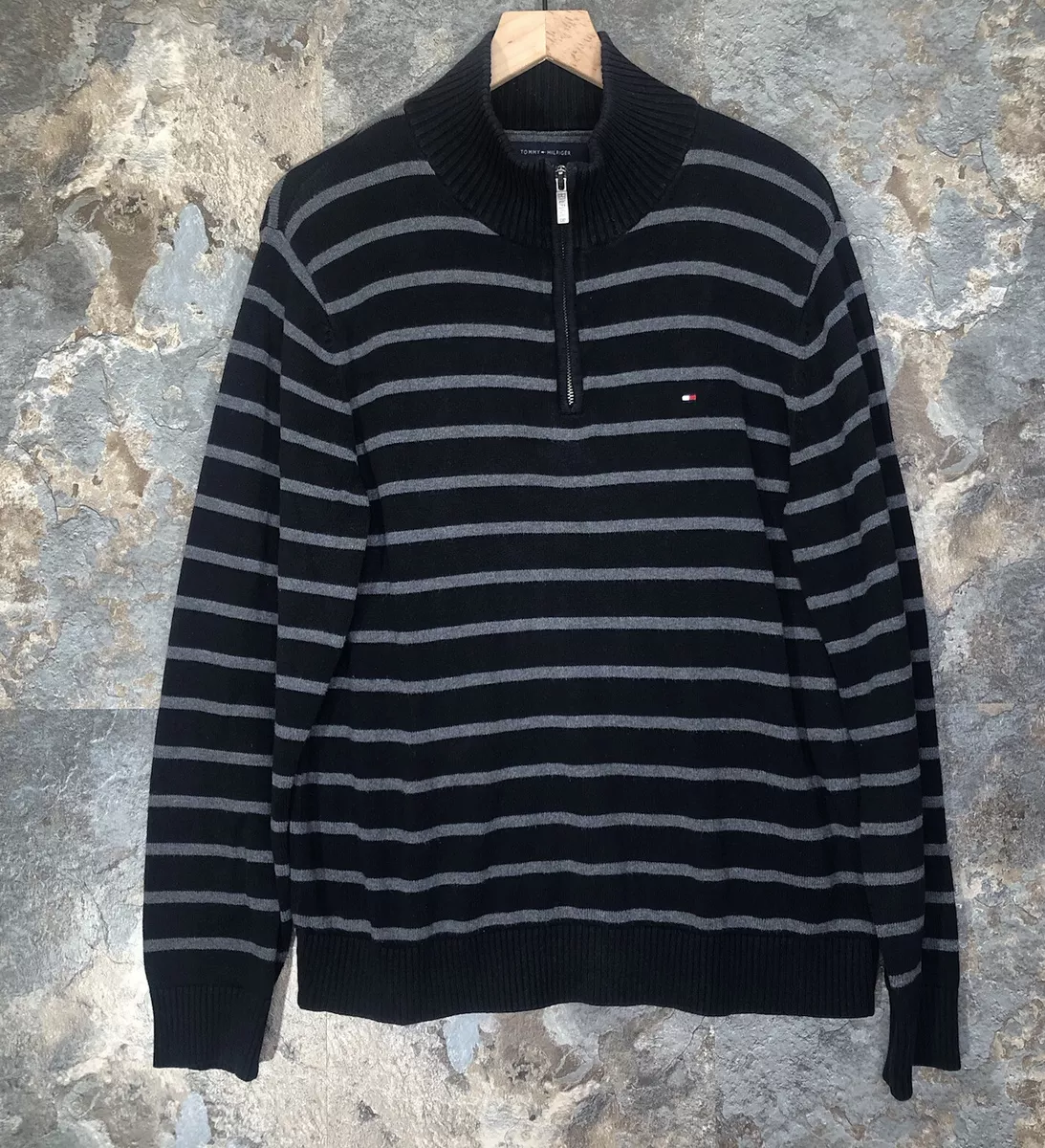Tommy hilfiger quarter zip deals mens
