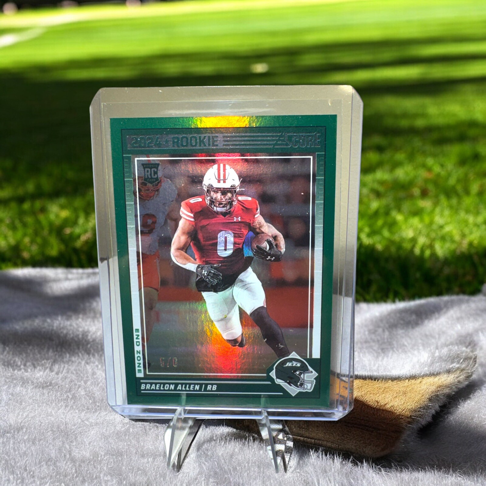 2024 Panini Score RC Braelon Allen /6 #390 Green Border